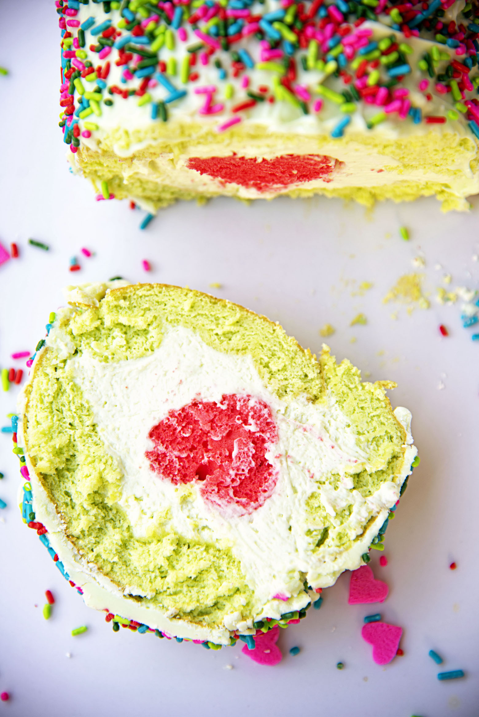 The Grinch Vanilla Cake Roll