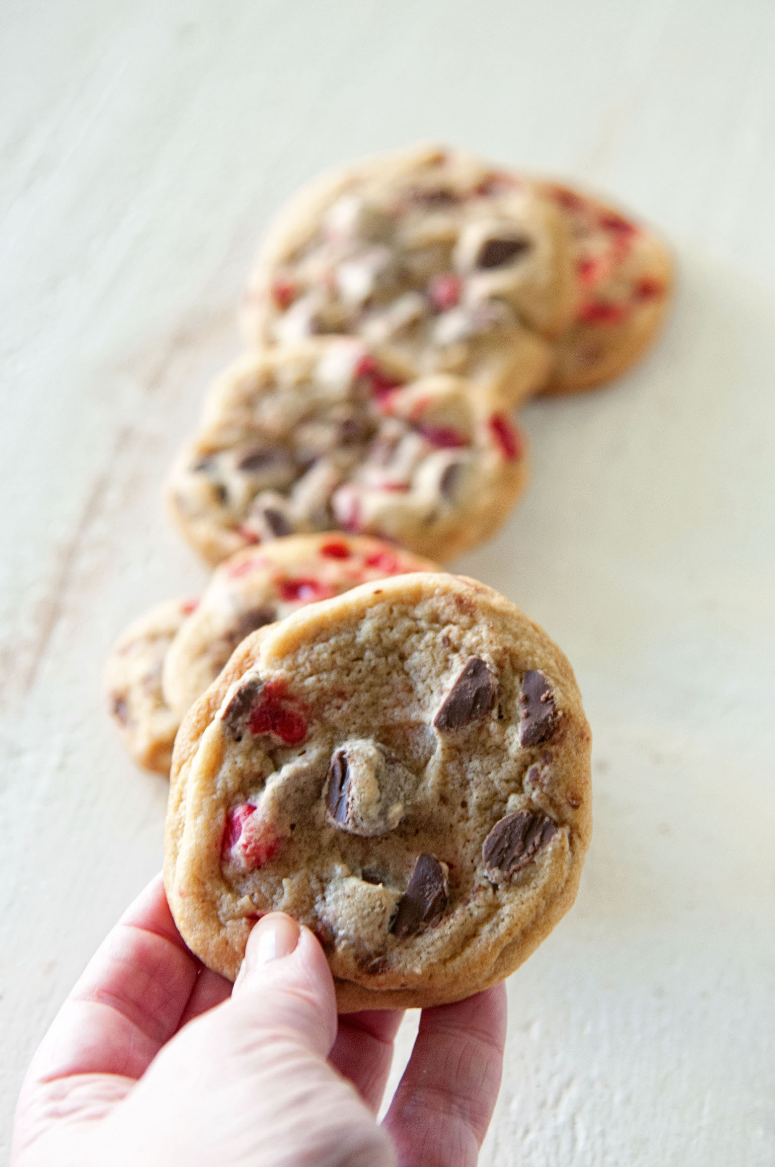 Cinnamon Red Hots Chocolate Chip Cookies