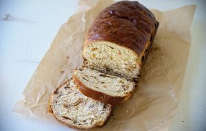 Roasted Carrot Cinnamon Raisin Yeast Bread Slider