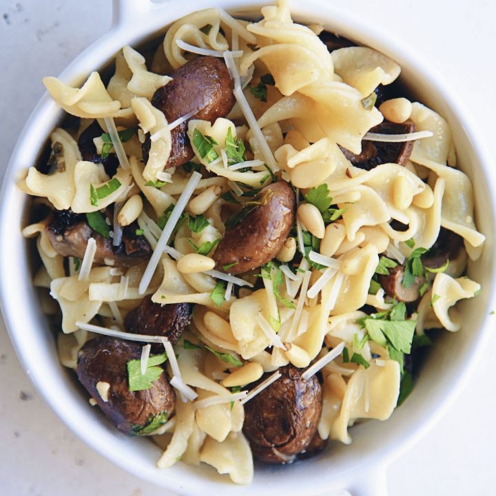 Roasted Mushroom Lemon Butter Pasta