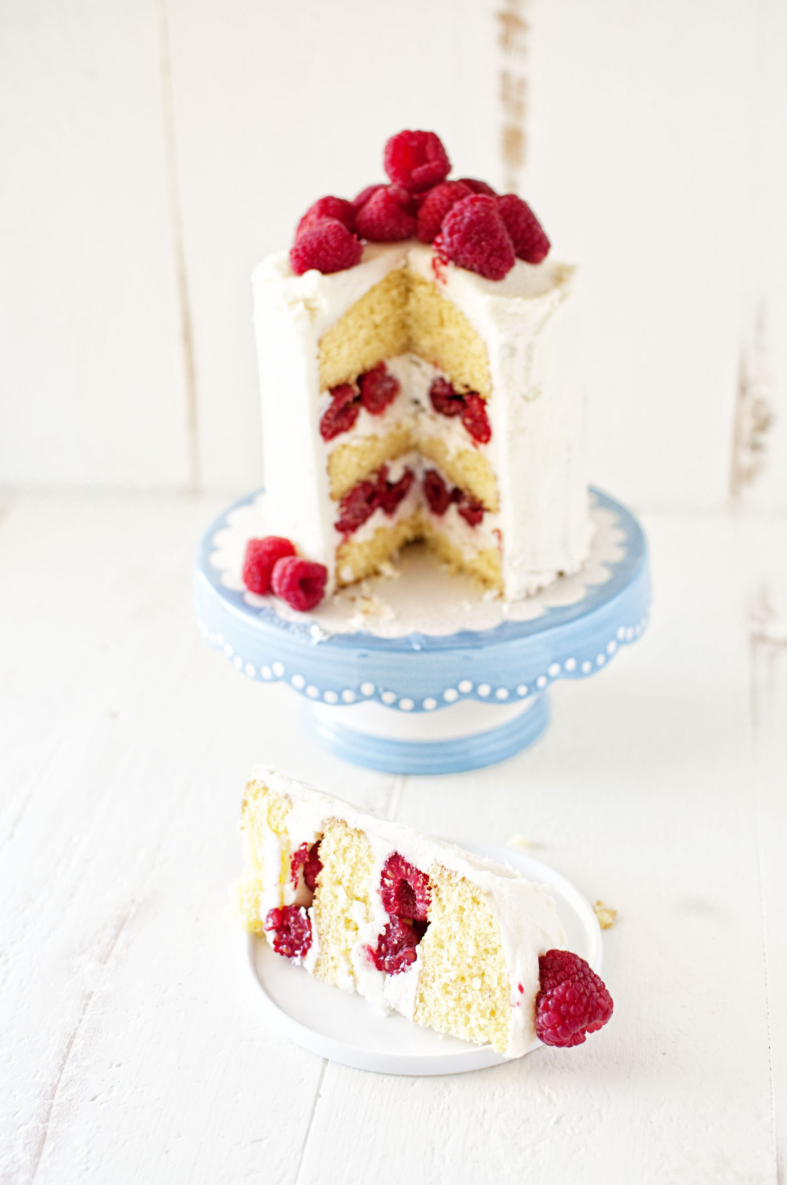 Sweet Corn and Raspberry Layer Cake