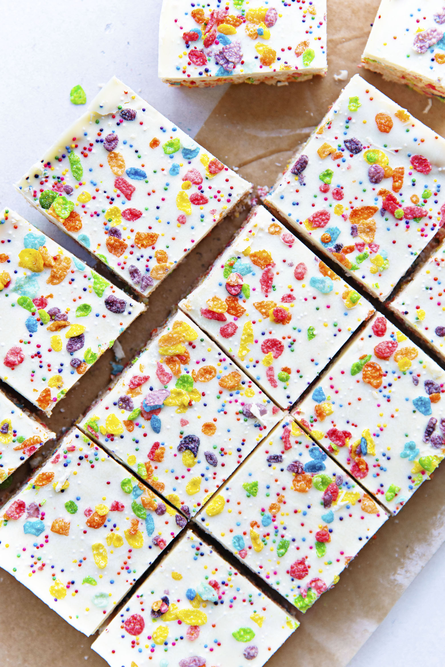 White Chocolate Fruity Pebbles Marshmallow Treats 