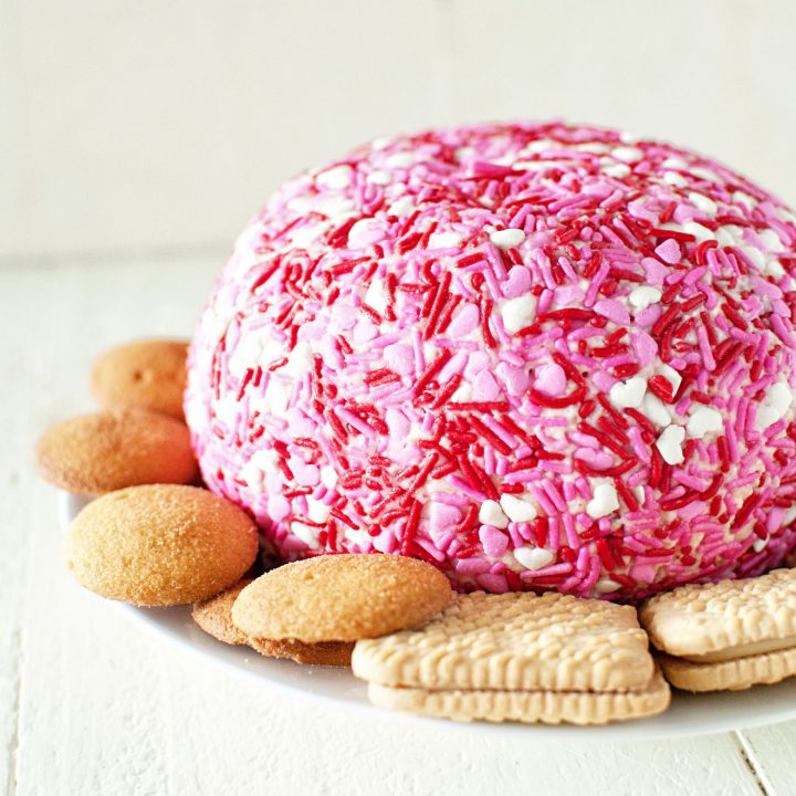 Angel Food Cake and Strawberry Cheesecake Cheeseball