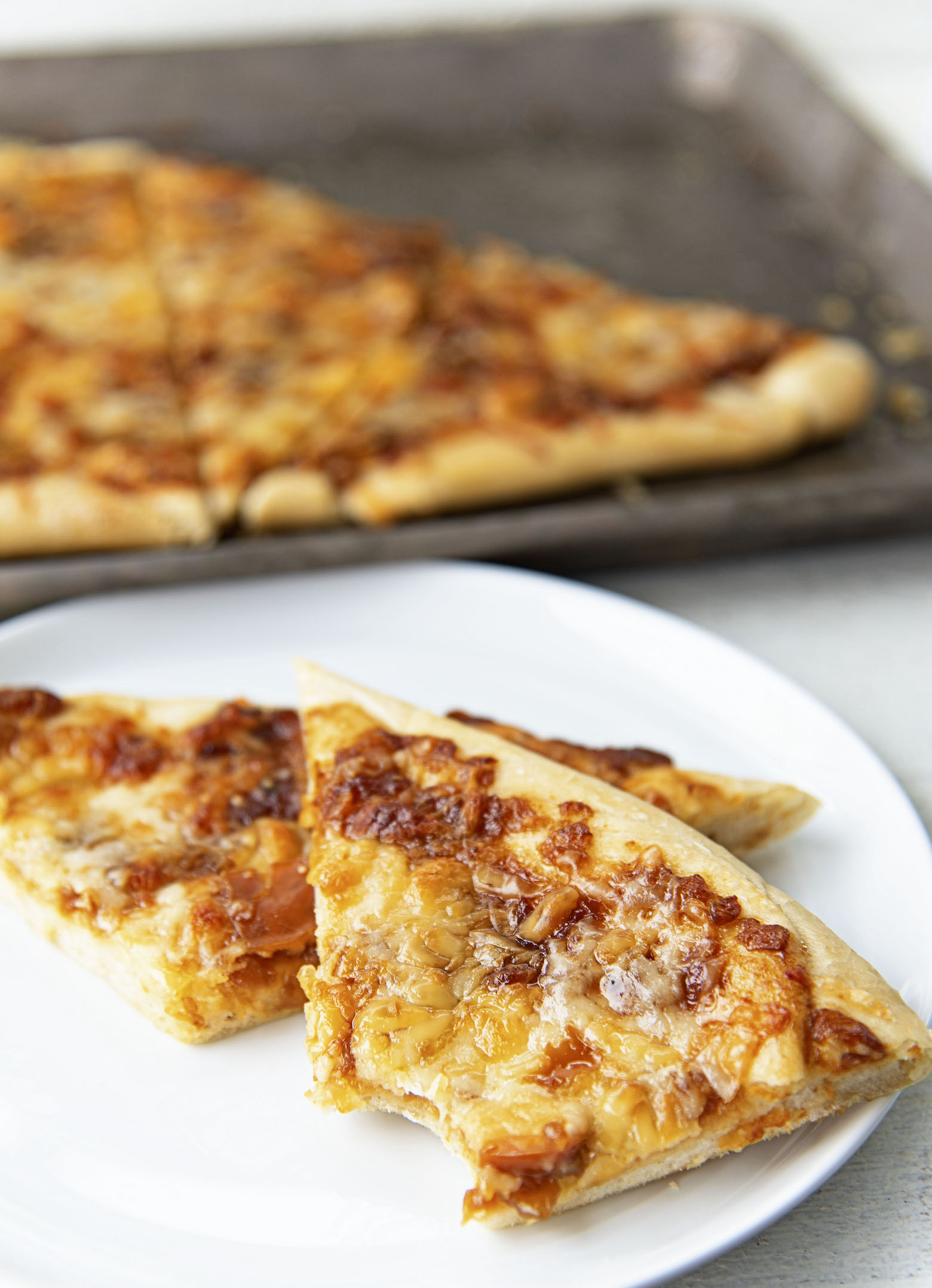 French Onion Soup Flatbread on a plate