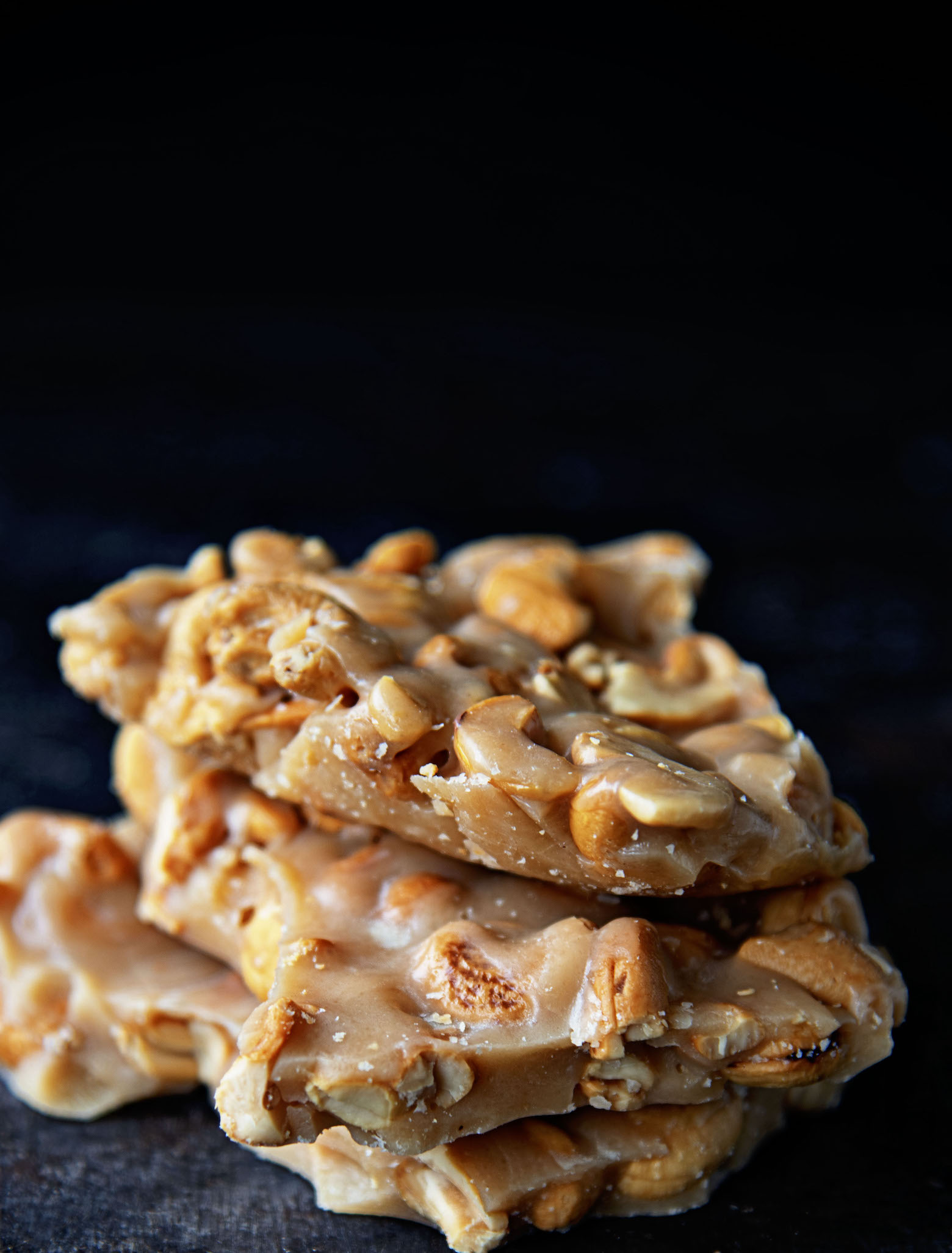 Close up of Salted Cashew Crunch Toffee