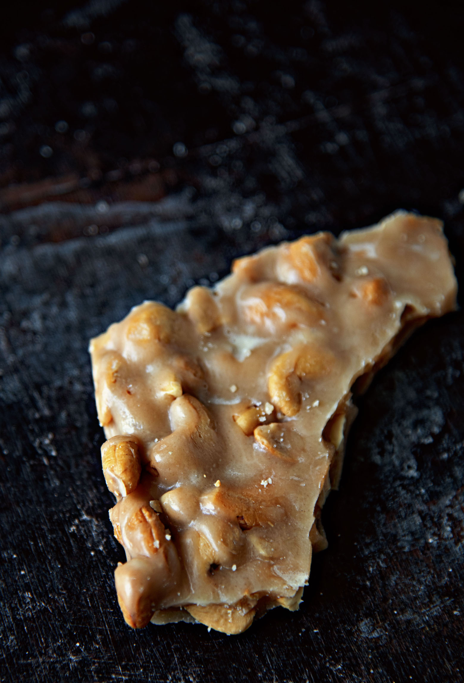 Overhead shot of Salted Cashew Crunch Toffee