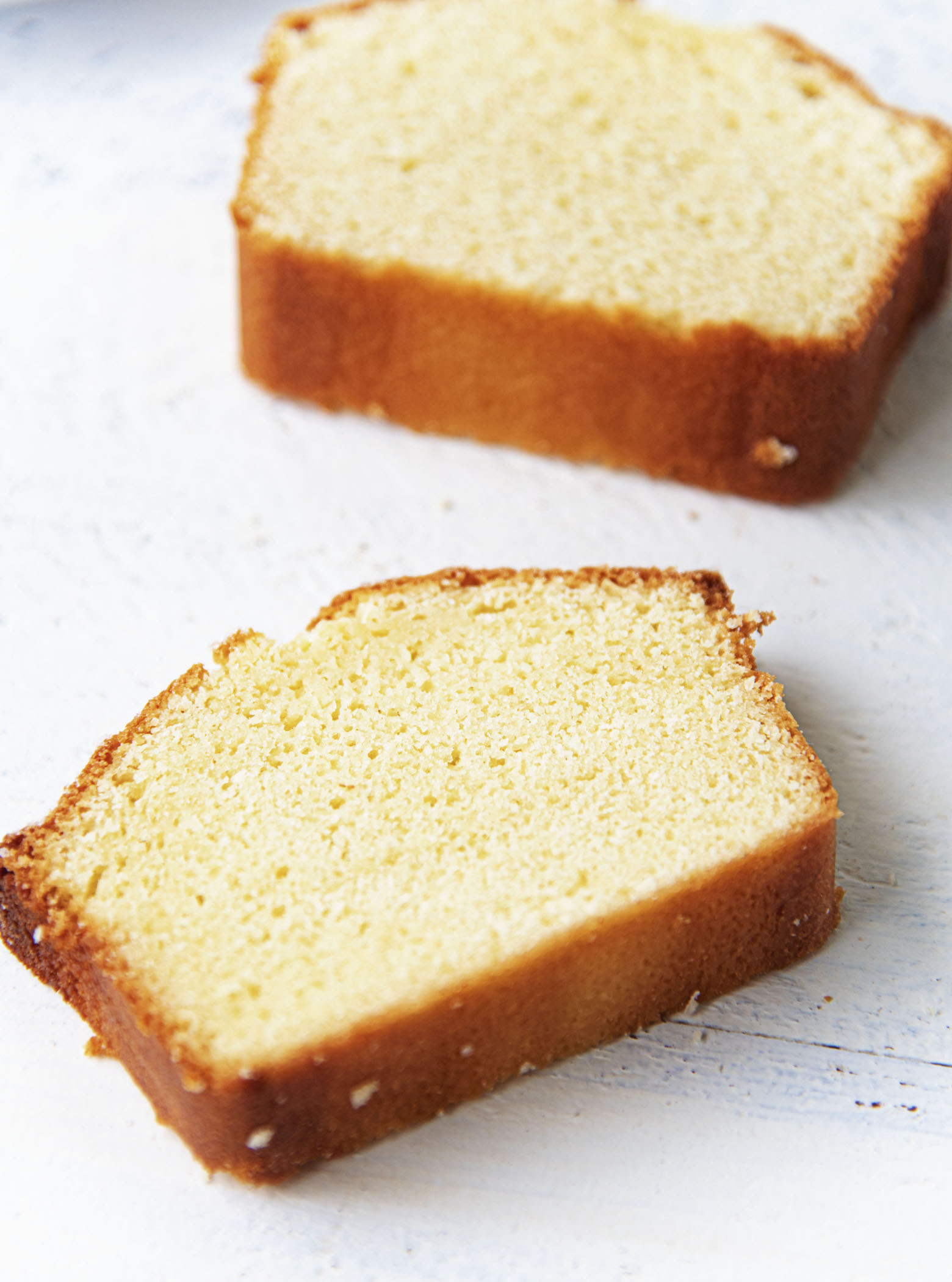 Vanilla Butter Loaf Cake slices