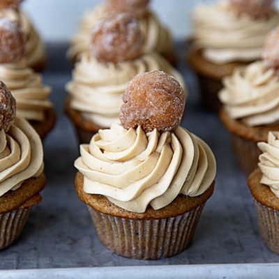 Coffee Chocolate Chip and Glazed Donut Cupcakes