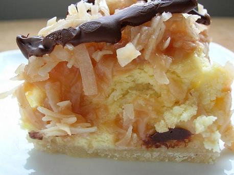 Slice of Samoas Cookie Cheesecake