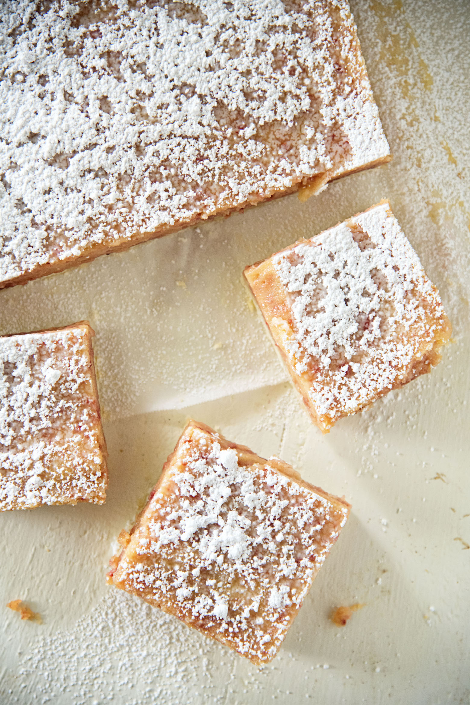 Overhead shot of Strawberry Lemonade Lemon Bars