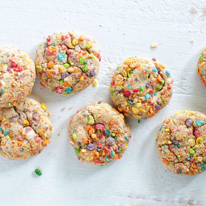 White Chocolate Chip Fruity Pebbles Cookies