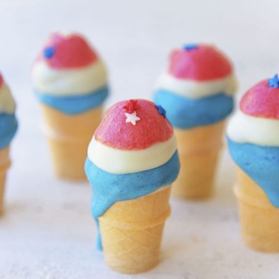 Bomb Pop Mini Cone Cupcakes