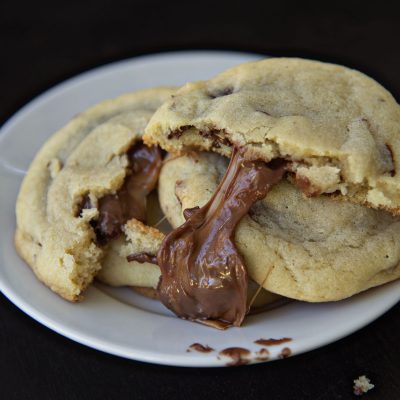 Caramel Turtle Stuffed Pecan Cookies