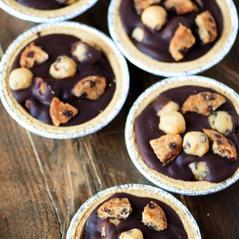 Chocolate Chip Cookie Dough Chocolate Tarts