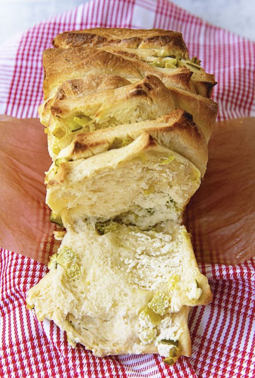 Dill Pickle Cream Cheese Pull Apart Bread