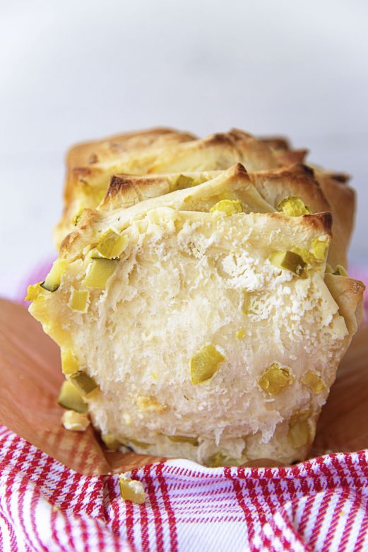 Dill Pickle Cream Cheese Pull Apart Bread