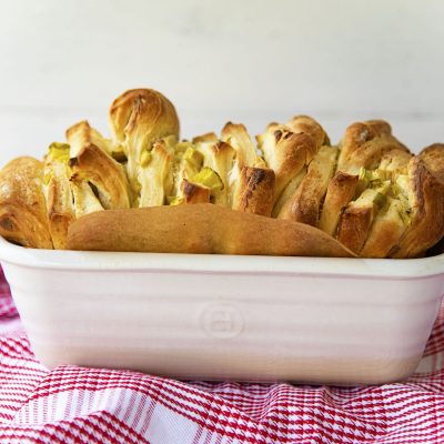 Dill Pickle Cream Cheese Pull Apart Bread