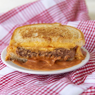 Grilled Cheese Tomato Soup Burger