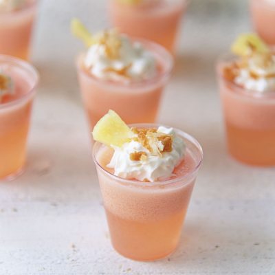 Strawberry Pina Colada Jello Shots