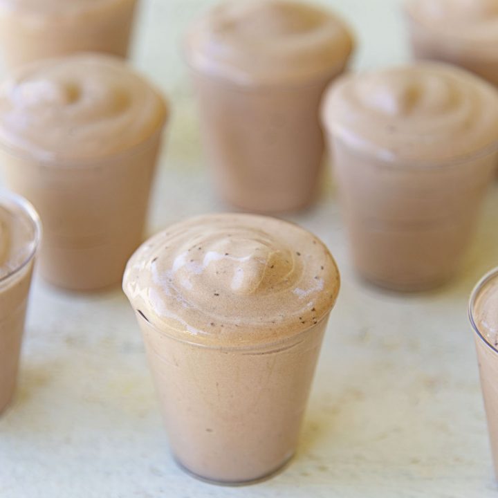 Chocolate Frosty Pudding Shots