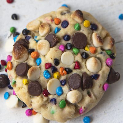 Double Chocolate Rainbow Chip Cookies