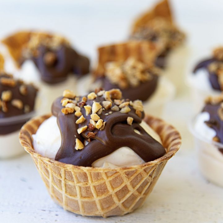 Drumstick Ice Cream Pudding Shots