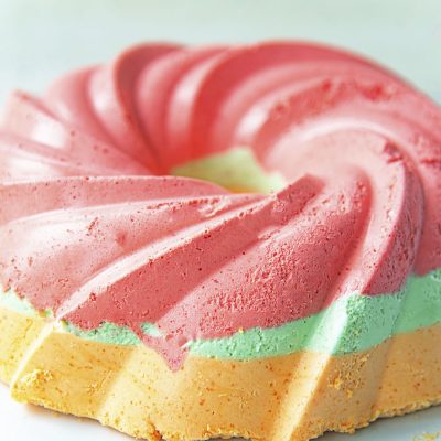 Rainbow Sherbet Jello Mold