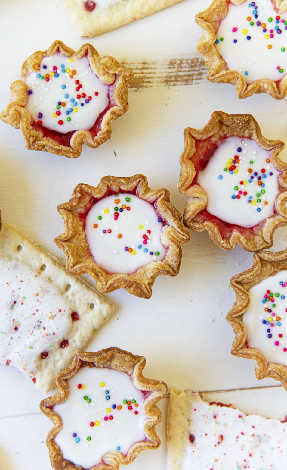 Strawberry Frosted Pop Tart Jello Shots with Icing and Sprinkles