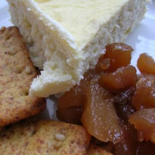 Blue Cheese Cheesecake with Pear Onion Jam