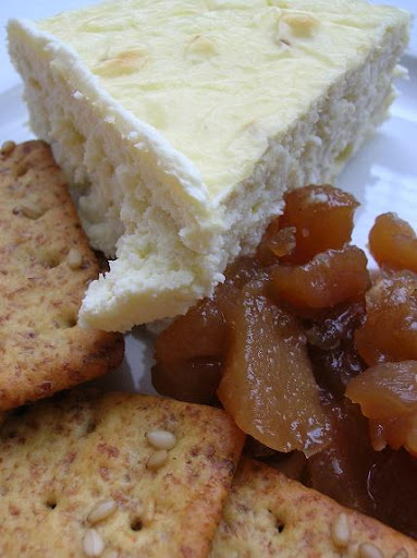 Blue Cheese Cheesecake with Onion Pear Jam