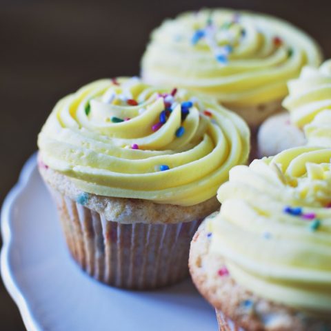 Lemon Sprinkle Cupcakes