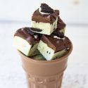 Mint Chocolate Cookie Ice Cream Fudge #SummerDessertWeek