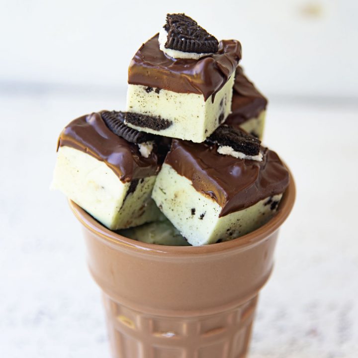 Mint Chocolate Cookie Ice Cream Fudge 