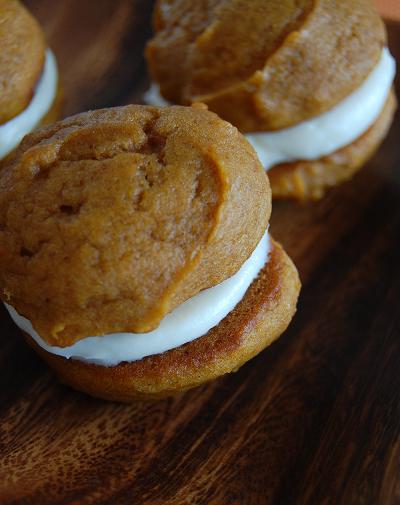 Pumpkin Whoopie Pies With Cream Cheese Filling - Taste And See