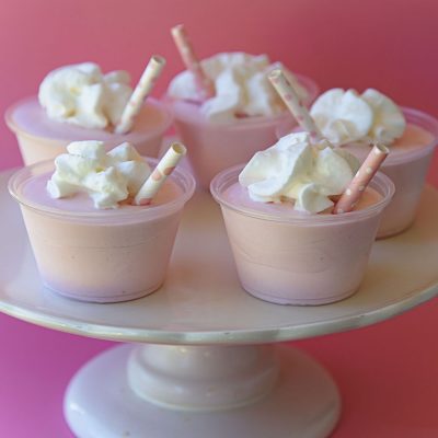 Strawberry Quik Pudding Shots #SummerDessertWeek