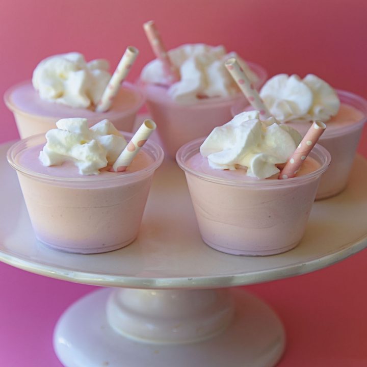 Strawberry Quik Pudding Shots