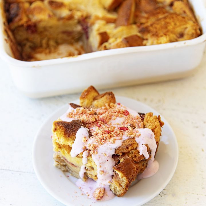 Strawberry Shortcake Bread Pudding 