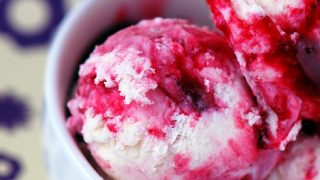 Sweet Corn and Raspberry Swirl Ice Cream
