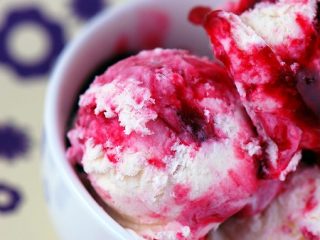 Sweet Corn and Raspberry Swirl Ice Cream