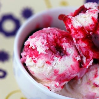 Sweet Corn and Raspberry Swirl Ice Cream