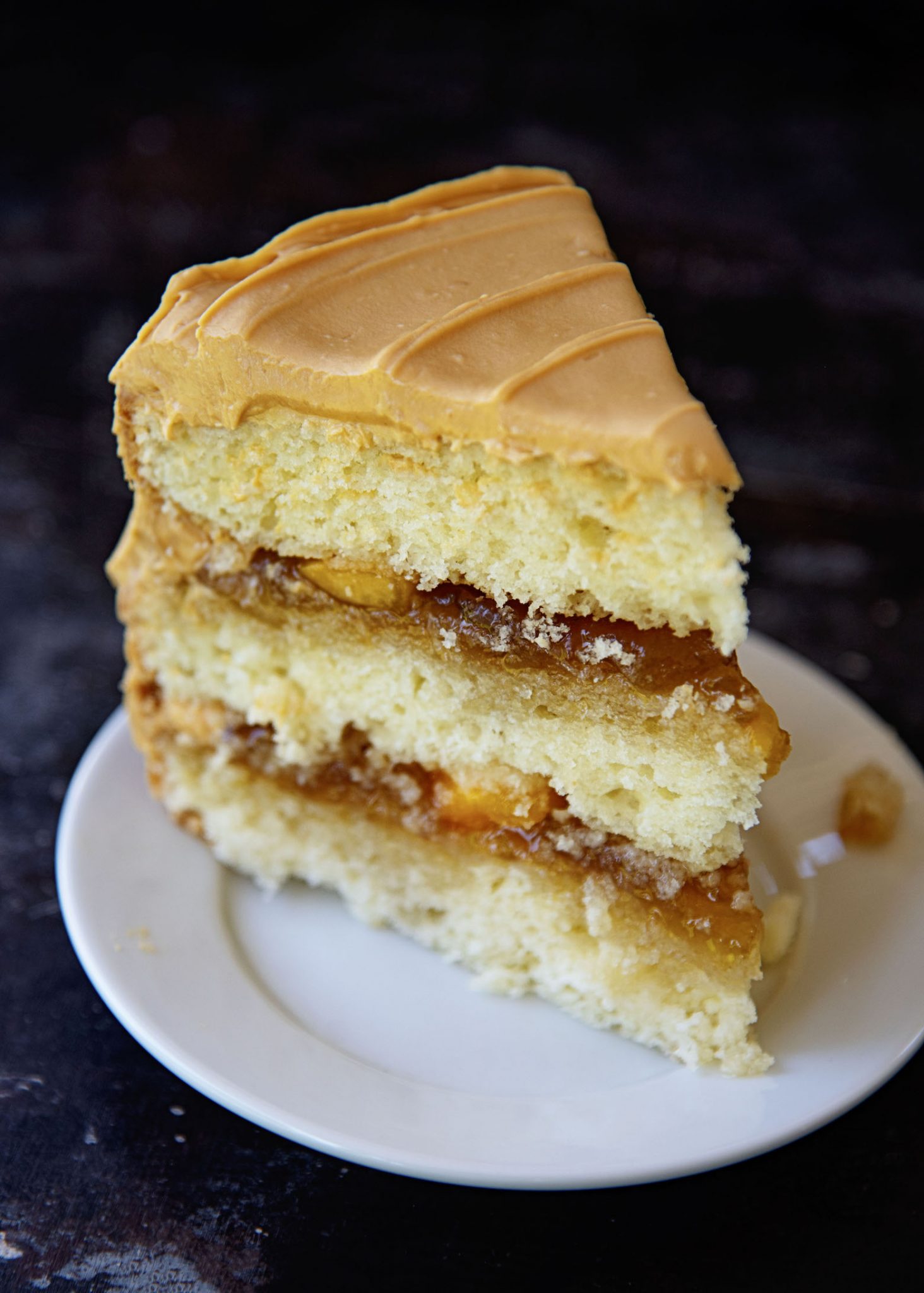 Peach Dulce de Leche Cake