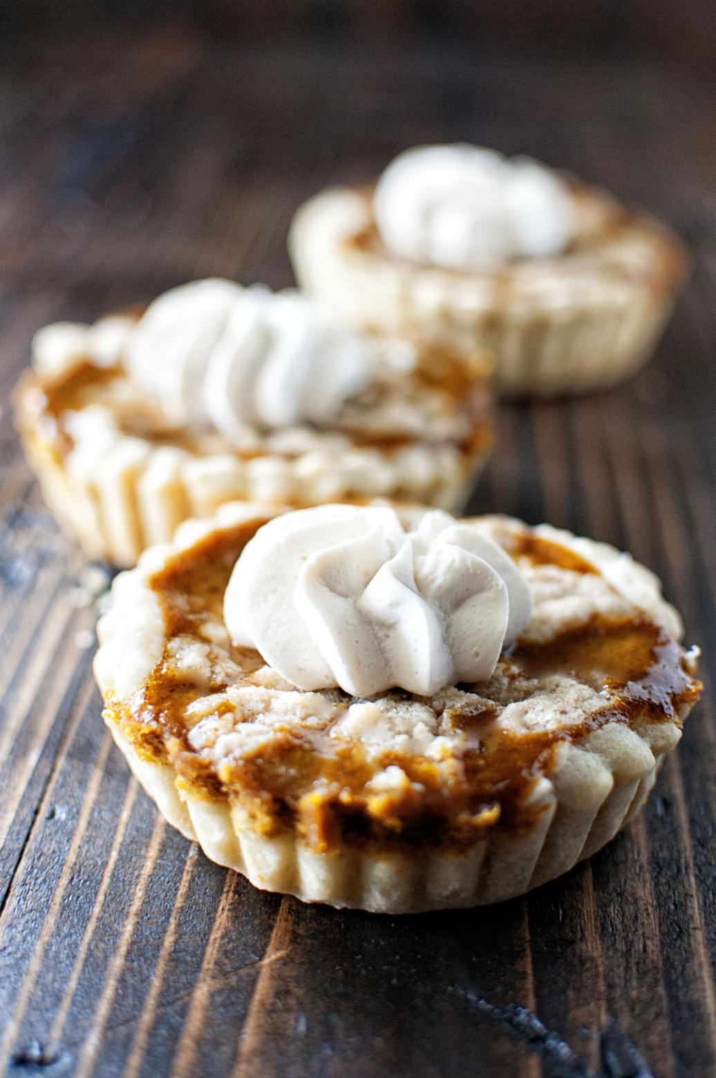 Pumpkin Bourbon Tart with Brown Butter Crumb Topping