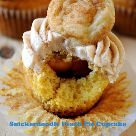 Snickerdoodle Peach Pie Cupcakes