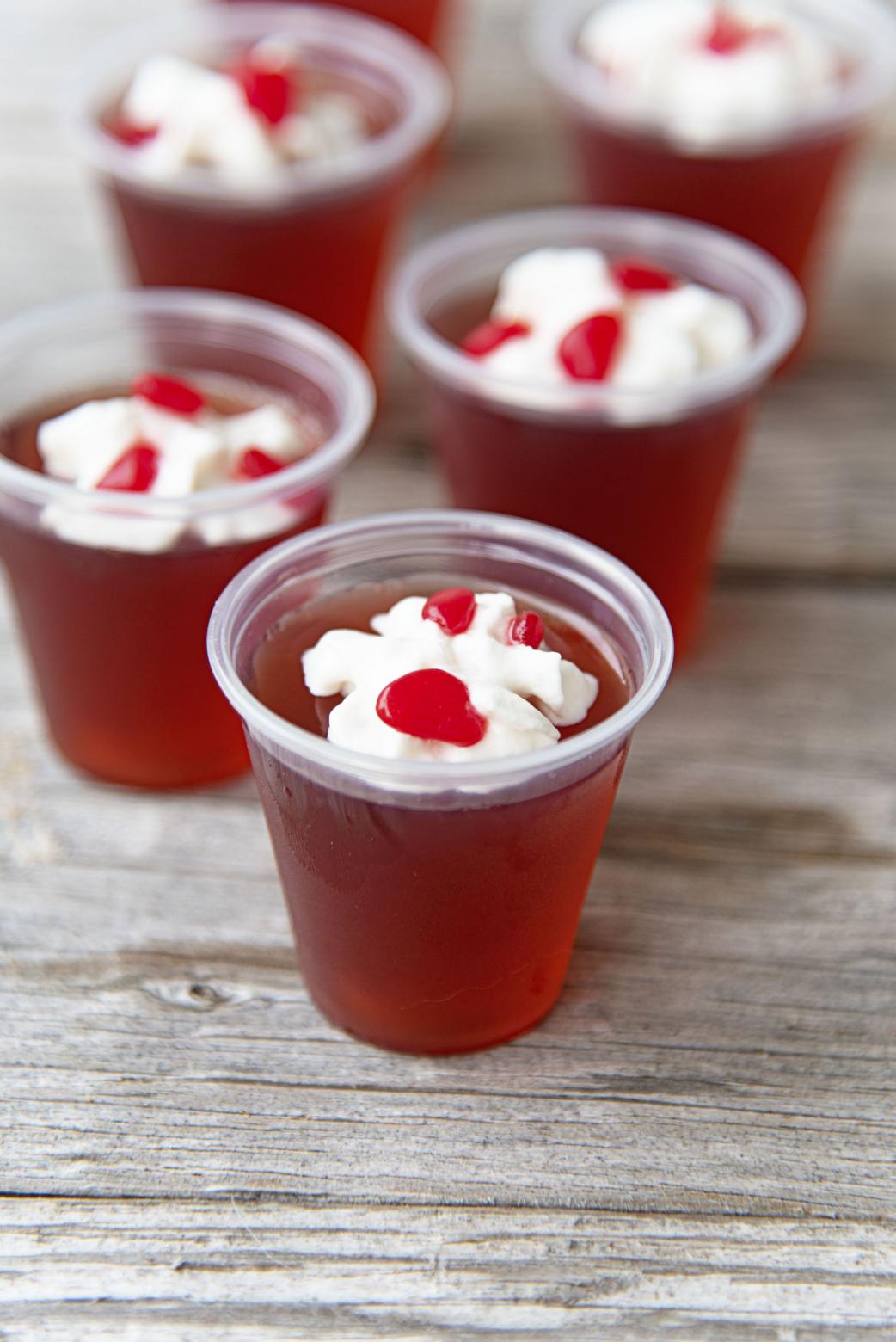 Cinnamon Candied Apple Jello Shots