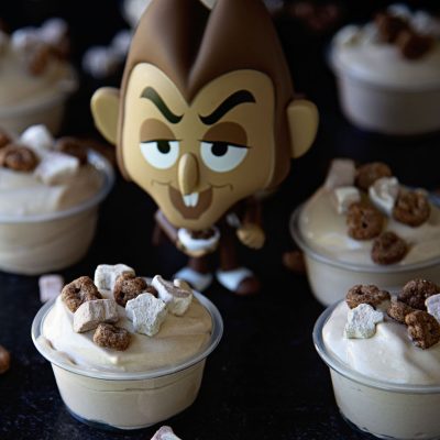 Count Chocula Pudding Shots #HalloweenTreatsWeek