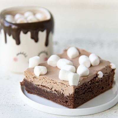 Hot Chocolate Nougat Brownies