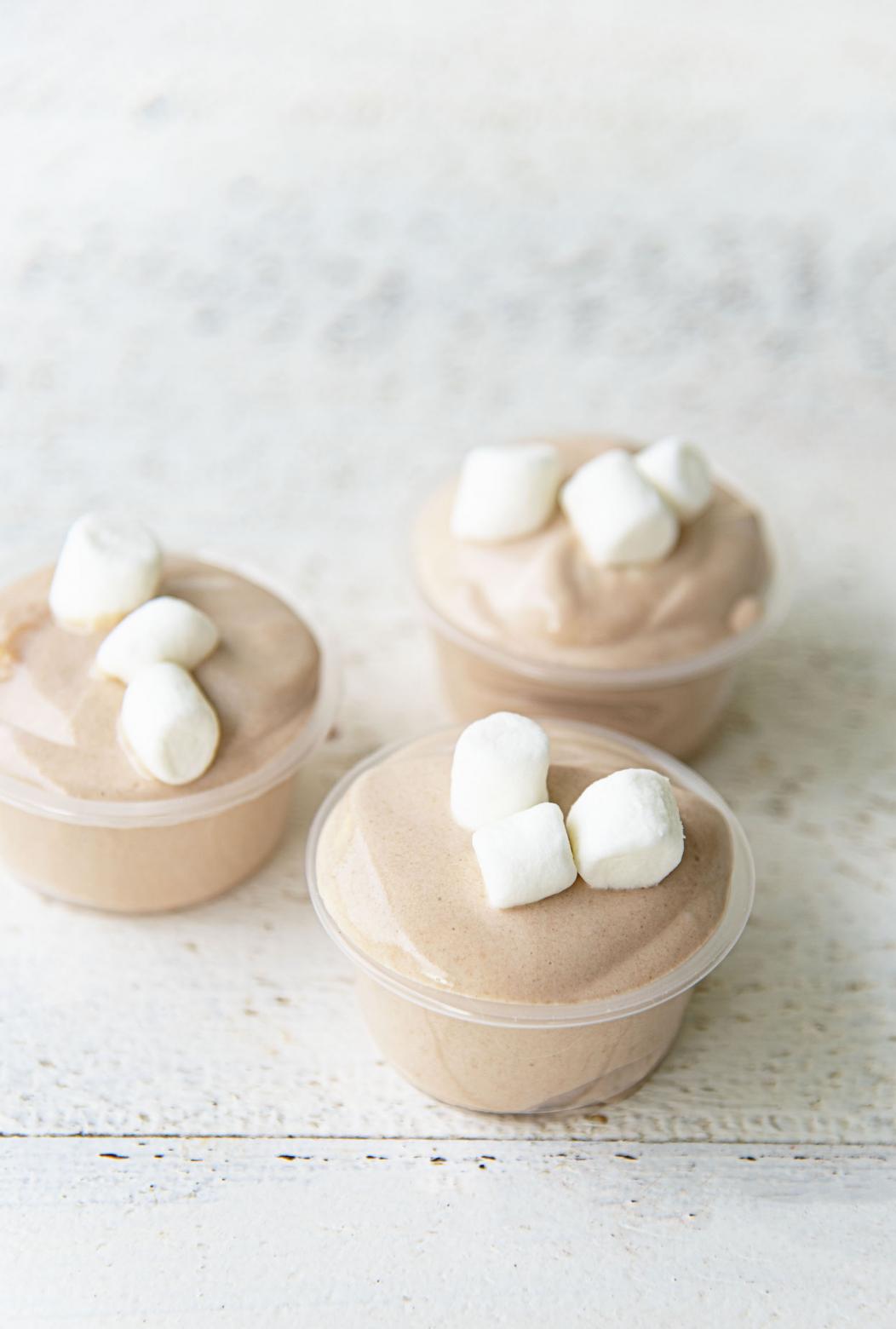 Hot Chocolate Pudding Shots with Chocolate Liqueur