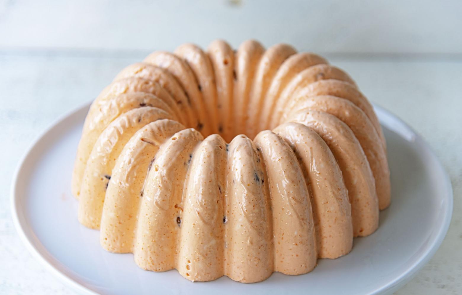 Orange Cranberry Jello Mold with Cream Cheese and Cool Whip