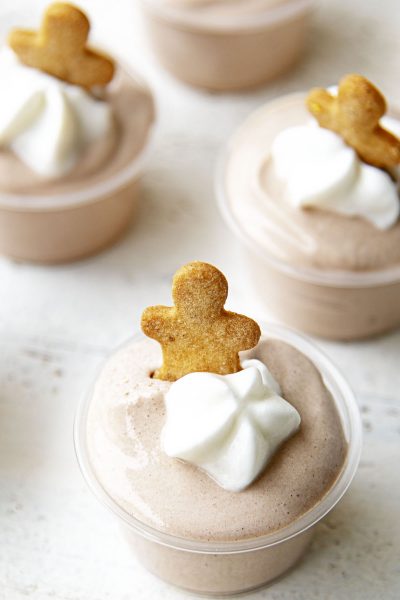 Chocolate Gingerbread Pudding Shots