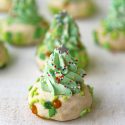 Christmas Tree Thumbprint Cookies